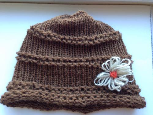 100% USA alpaca hand-knit fashion hat