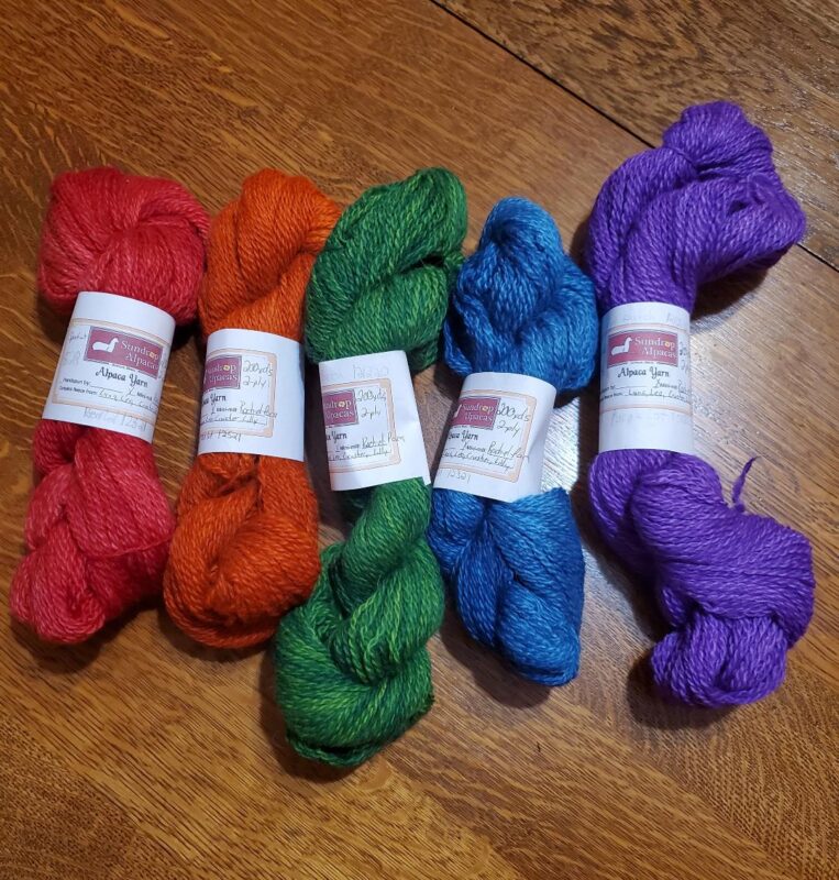 Sport Weight 100 USA Alpaca Yarn Sundrop Alpacas