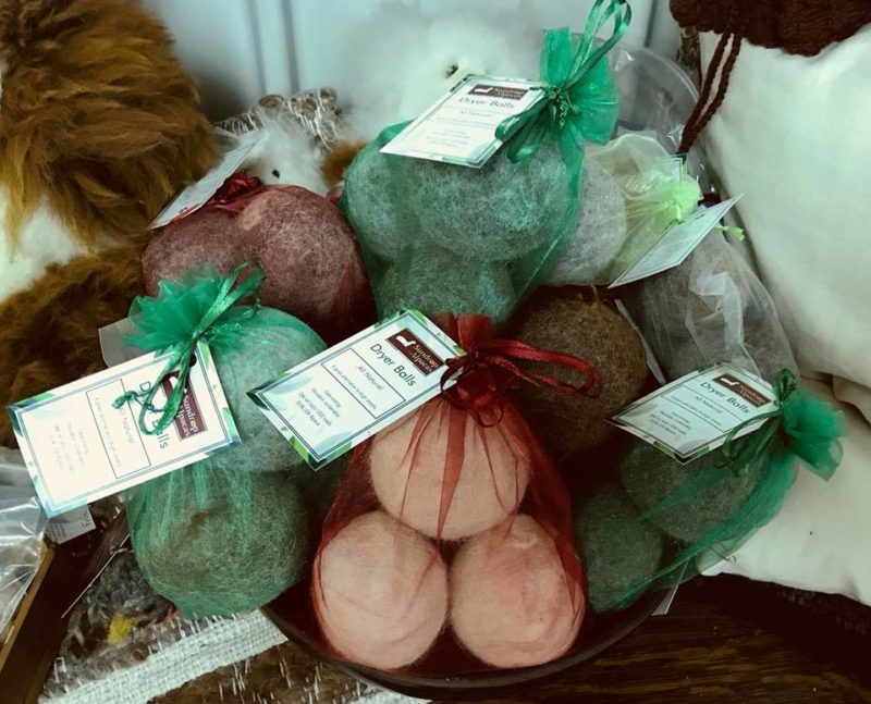 Dryer Balls, 100 Alpaca. Set of three Sundrop Alpacas